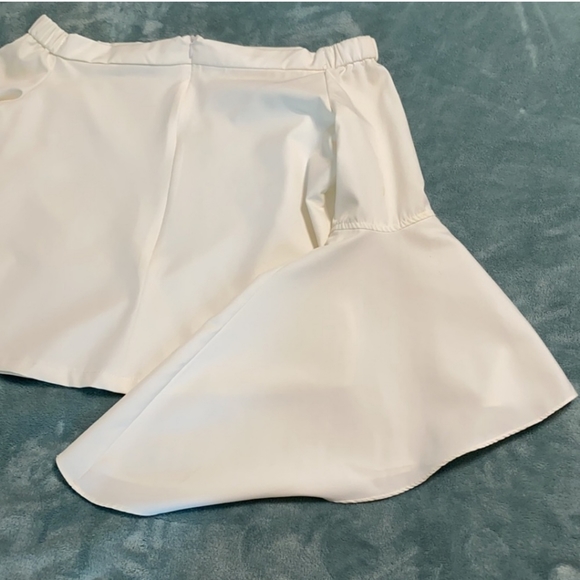 INA Cream/White Off The Shoulder  Exaggerated Bell Sleeve Top Size L - Picture 12 of 12